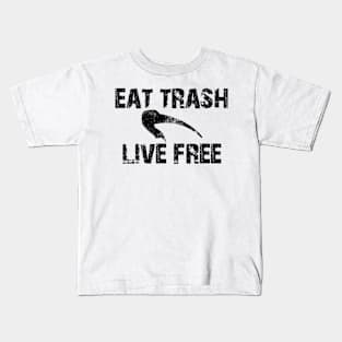 Eat Trash Live Free - AU Design Kids T-Shirt